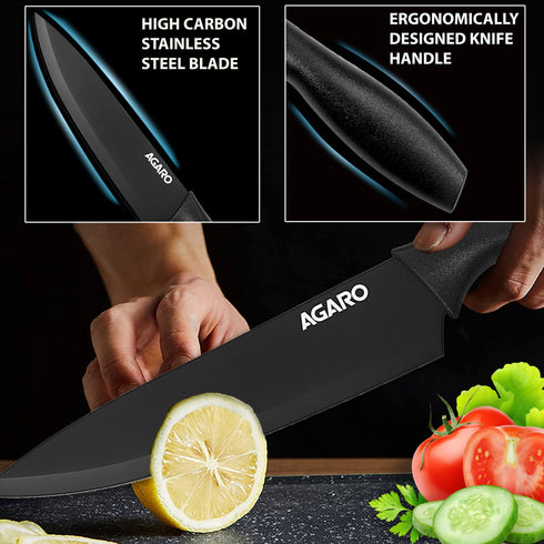 Royal Knife Set of 6pcs SS Black